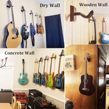 Guitar Wall Mount by SNIGJAT - 2 Pack Hanger