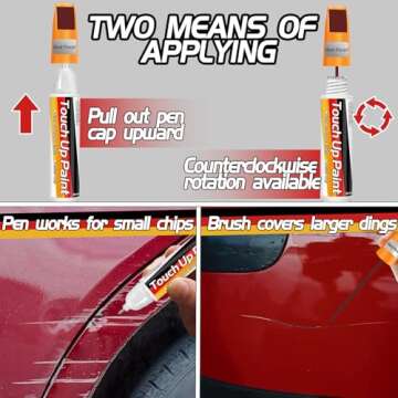 Touch Up Paint for Cars, Car Paint Scratch Repair, Two-In-One Car Touch Up Paint Fill Paint Pen, Quick & Easy Solution to Repair Minor Automotive Scratches 0.8 fl oz (Red Pearl)