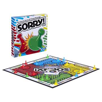 Hasbro Gaming Sorry! Board Game for Family Fun