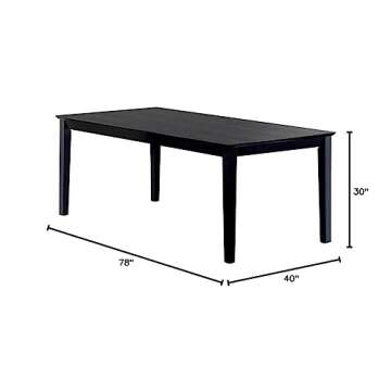 Coaster Home Furnishings Louise Rectangular Dining Table with 18-inch Leaf Black (101561)