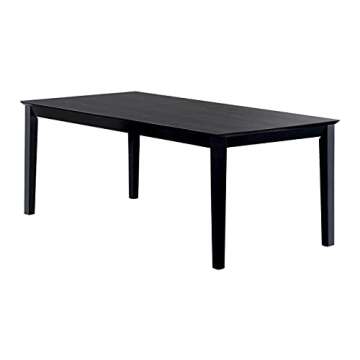 Coaster Home Furnishings Louise Rectangular Dining Table with 18-inch Leaf Black (101561)