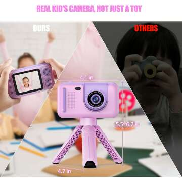 PURULU Kids Camera with Flip-up Lens