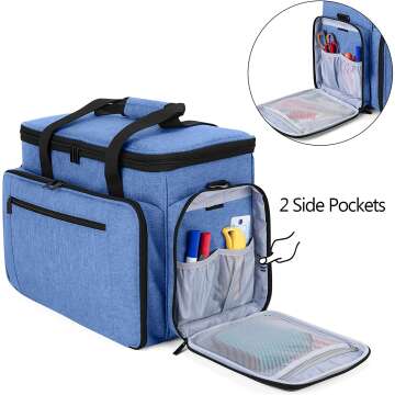 Sewing Machine Carrying Bag for Travel - Luxja Blue