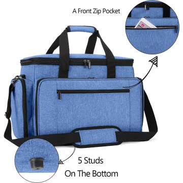 Sewing Machine Carrying Bag for Travel - Luxja Blue