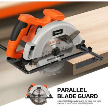 11 Amp Circular Saw for Precise Wood & Plastic Cuts