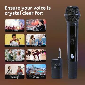 Wireless Microphone - Unidirectional Mic for Singing