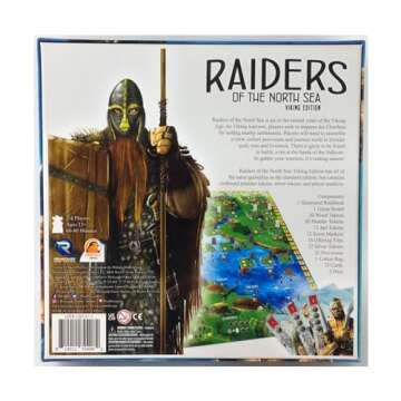 Renegade Games Studios: Raiders of The North Seas: Viking Edition, Strategy Board Game, 2 to 4 Players, 30 Minute Play Time, For Ages 12 and up