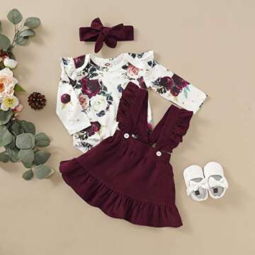 Kucnuzki 1 Year Old Girl Clothes - Toddler Ruffled Romper Set