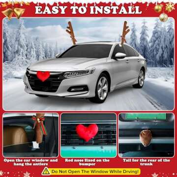 Reindeer Antlers Car Kit for Holiday Cheer