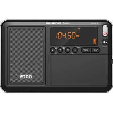 Eton Grundig Edition Traveler Longwave/Shortwave Radio with Audio Tuning Storage