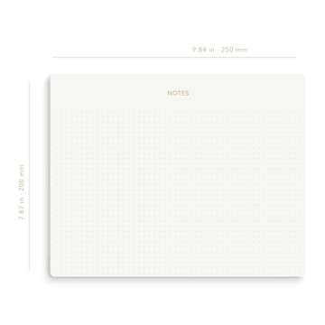 Pinesman - Mouse Pad Notepad for Professionals, 9.8" x 7.9", 50 Sheets, Minimalist, Gold Foiled, Dotted Layout, Executive's Desk Note Pad, To Do List Notepad, Eco-friendly, FSC™ Certified Planner Pad