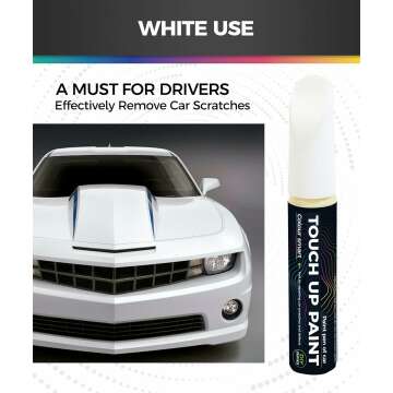 Touch Up Paint Pen,Touch Up Paint for Cars,Car Accessories Car Touch Up Paint, Automotive Paint Pen Scratch Repair,Car Remover Scratch Paint Pen,Car Paint Pen for Erase Car Scratches (White)