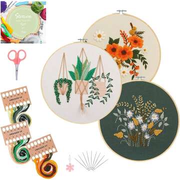 Santune 3 Sets Embroidery Kit