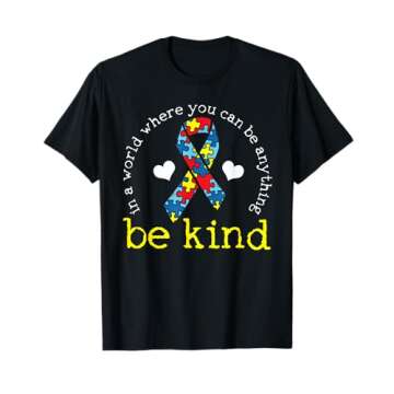 Autism Awareness Kindness Ribbon Heart T-Shirt