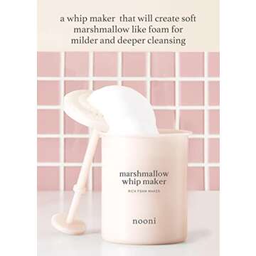 NOONI Facial Cleansing Tool - Marshmallow Whip Maker | Gentle Deep Cleanser For Skincare, Rich Foam Maker For Face Wash, Easy to Use, 1 Count