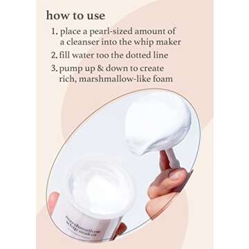 NOONI Facial Cleansing Tool - Marshmallow Whip Maker | Gentle Deep Cleanser For Skincare, Rich Foam Maker For Face Wash, Easy to Use, 1 Count