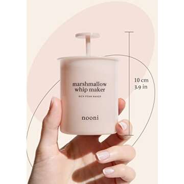 NOONI Facial Cleansing Tool - Marshmallow Whip Maker | Gentle Deep Cleanser For Skincare, Rich Foam Maker For Face Wash, Easy to Use, 1 Count