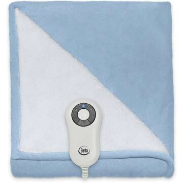 Serta Sherpa Electric Throw Blanket