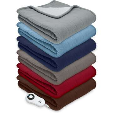 Serta Sherpa Electric Throw Blanket