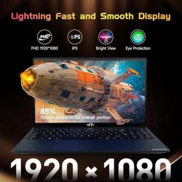 NIMO 15.6 FHD Student Laptop, 16GB RAM, 1TB SSD, Backlit Keyboard, Fingerprint, Intel Pentium Quad-Core N100 (Beat to i3-1115G4, Up to 3.4GHz), 2 Years Warranty, 90 Days Return, WiFi 6, Win 11