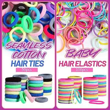 Colorful Hair Ties & Clips Set for Girls - Teenitor