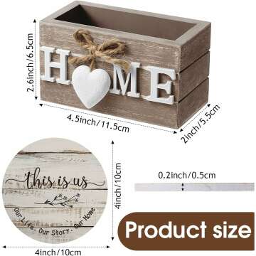 Wooden Heart Coasters Set - Perfect for Home Decor