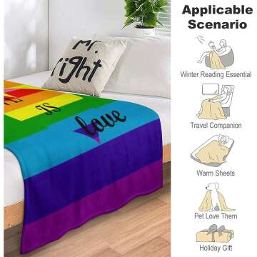 LGBT Blanket Gay Pride Throw