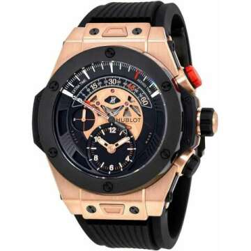 Hublot Big Bang Bi Retrograde King Gold Black Dial Chronograph Watch