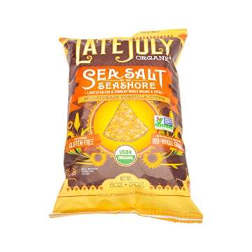 LATE JULY Snacks Multigrain Sea Salt by the Seashore Tortilla Chips, 6 oz. Bag