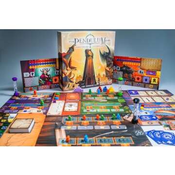 Stonemaier Games: Pendulum | A Worker Placement, Time-Optimization Strategy Board Game | Time is The Most Precious Resource as You Attempt to Rule Dunya | 1-5 Players, 90 Mins, Ages 14+