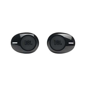 JBL Tune 125TWS True Wireless In-Ear Headphones - Pure Bass Sound, 32H Battery, Bluetooth, Fast Pair, Comfortable, Wireless Calls, Music, Native Voice Assistant (Black), Small