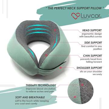 Luvcor Memory Foam Neck Pillow