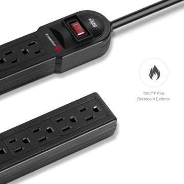 KMC Power Strip Surge Protector with Overload Protection