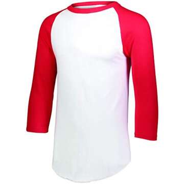 Augusta Sportswear Women's 4421, White/Red, Medium