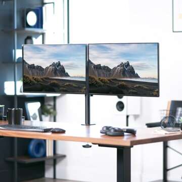 VIVO Dual Monitor Desk Mount Stand - Fully Adjustable, Ergonomic Design