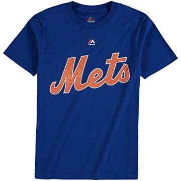 Outerstuff Tim Tebow New York Mets #15 Toddler 2-4 Player Name & Number T-Shirt Blue (3T)