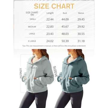 AUTOMET Womens Hoodies Half Zip Sweatshirts Fleece Jackets Tops Oversized Comfy Pullover Fall Outfits Y2k 2024 Winter Clothes ArmyGreen S