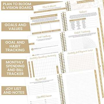 HARDCOVER bloom daily planners 2023 Calendar Year Day Planner (January 2023 - December 2023) - Passion/Goal Organizer - Monthly & Weekly Inspirational Agenda Book - 5.5" x 8.25" - Brown Leopard