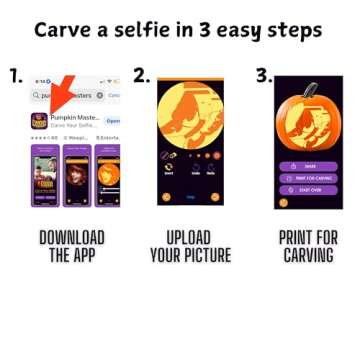 Pumpkin Carving Kit ALL IN ONe (21 Piece) Carving Party Kit + (Carve your Selfie)