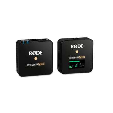 Rode Wireless GO II Single Channel Wireless Microphone System, Black & RØDE Lavalier II Premium Ultra-Low-Profile Lavalier/Lapel Microphone for Broadcast, Filmmaking