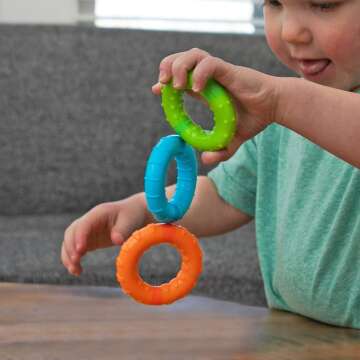 Fat Brain Silly Rings - Vibrant Stacking Toy for Toddlers