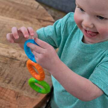 Fat Brain Silly Rings - Vibrant Stacking Toy for Toddlers