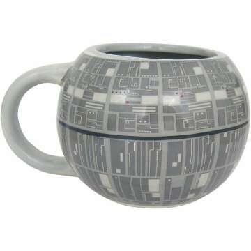 Silver Buffalo Sculpted Ceramic Mug, One Size (Pack of 1), Death Star