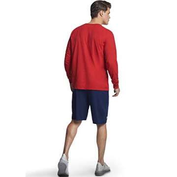 Russell Athletic Mens Cotton Performance Long Sleeve T-Shirts T Shirt, True Red, Large US