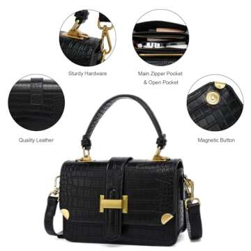 Stylish LL LOPPOP Leather Crossbody Bags for Women