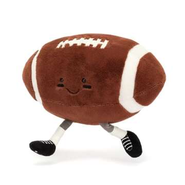 Jellycat Amuseables Football Stuffed Toy, 11 inches | Football Plush | for Sports Fans