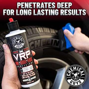 Chemical Guys VRP Vinyl, Rubber and Plastic Non-Greasy Dry-to-The-Touch Long Lasting Super Shine Dressing for Tires, Trim and More, 16 fl oz (3 Pack)