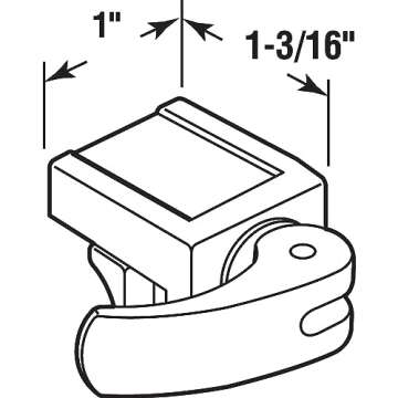 Prime-Line U 9809 Sliding Window Sash Lock, Pack of 2, White