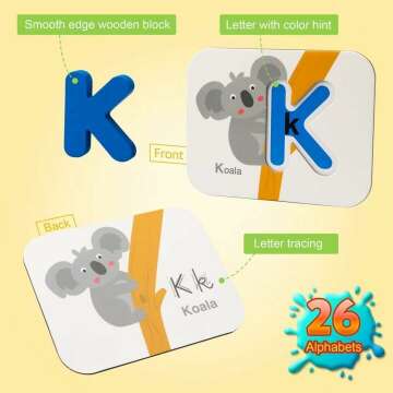 Coogam Flash Cards Set for Numbers and Alphabets