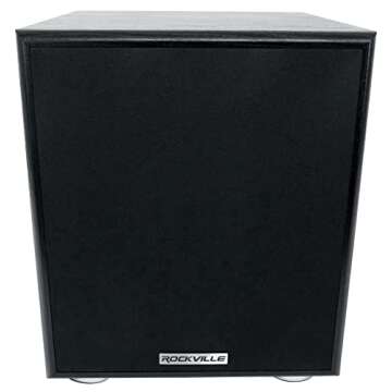 Rockville Rock Shaker 6.5", 200W Powered Subwoofer for Home Theater, Black, Solid MDF Enclosure, RCA Inputs/Outputs, Variable Crossover - Perfect for Movies, Studio, and Home Audio